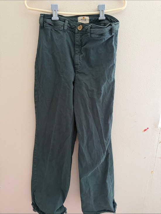 Marine Layer Pants - Marine Layer Teal Straight-Leg Pants